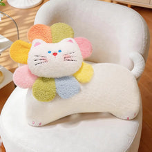 Load image into Gallery viewer, White Cat Plush Toy and Lumbar Pillow - Spring Flower Sweetheart-White Flower Cat myq-about 50cm-1