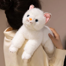 Load image into Gallery viewer, White Cat Stuffed Animal Plush Toy - Belly Flop Design-6