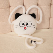 Load image into Gallery viewer, White Cat Throw Pillow Plush Toy - Long Legged Wide Eyed Surprise-8