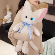 Load image into Gallery viewer, White Devon Rex Stuffed Animal - French Bow Knot Design-6