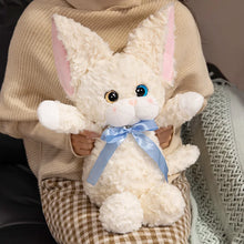 Load image into Gallery viewer, White Devon Rex Stuffed Animal - French Bow Knot Design-7