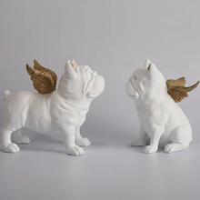 Load image into Gallery viewer, White French Bulldog Statue - Darling Angel Wings - 2 pcs Set-6