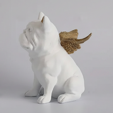 Load image into Gallery viewer, White French Bulldog Statue - Darling Angel Wings - 2 pcs Set-3