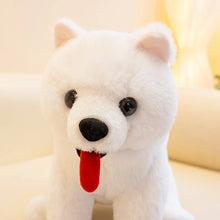 Load image into Gallery viewer, White Husky Stuffed Animal - Tongue-Out Fluffy White Plush Toy-5