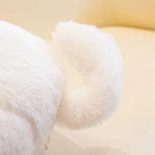 Load image into Gallery viewer, White Husky Stuffed Animal - Tongue-Out Fluffy White Plush Toy-6