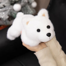 Load image into Gallery viewer, White Japanese Spitz Plush Toy - Floppy Sploot Japanese Spitz Stuffed Animal-4