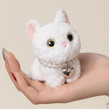 Load image into Gallery viewer, White Munchkin Cat Keychain - Darling Big-Eyed Kitty-5