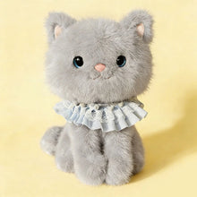 Load image into Gallery viewer, White Persian Cat Plushie - Big Eyes with Ruffle Collar-Stuffed Animals-Cat Memorial Gifts,Persian Cat,Stuffed Animal,White Cat-5