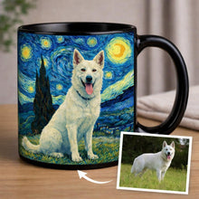 Load image into Gallery viewer, Personalized Starry Night Artwork White Swiss Shepherd Coffee Mug-Mug-White Swiss Shepherd,Dog Dad Gifts,Dog Memorial Gifts,Dog Mom Gifts,Mugs,Personalize Artwork-10