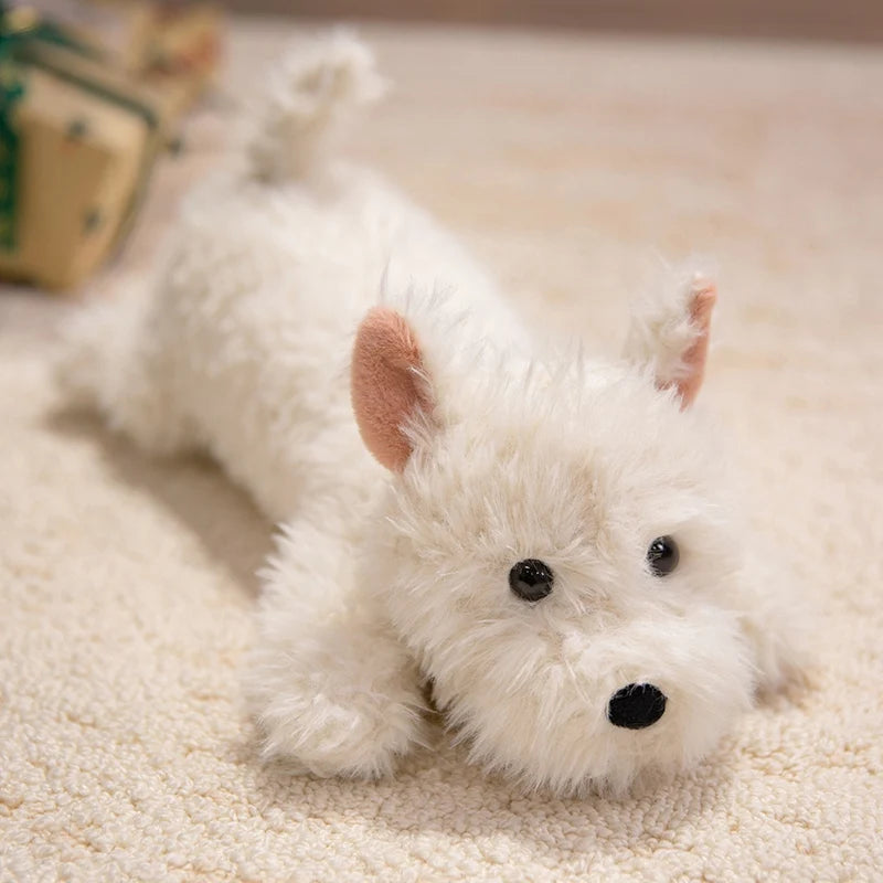 White West Highland Terrier Stuffed Animal Plush Toy-WHITE-45cm-1