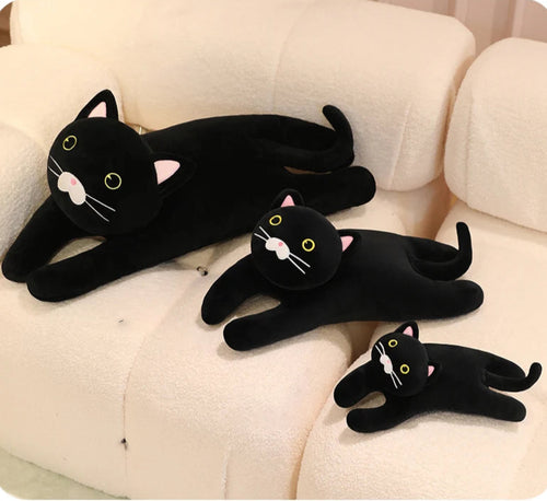 Wide Eyed Black Cat Stuffed Animal Plush Toys-Cats-Cats,Stuffed Animal-1
