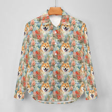 Load image into Gallery viewer, Wildflower Shiba Inu Love Women&#39;s Shirt - 2 Designs-Apparel-Apparel, Shiba Inu, Shirt-3