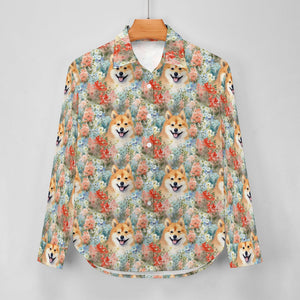 Wildflower Shiba Inu Love Women's Shirt - 2 Designs-Apparel-Apparel, Shiba Inu, Shirt-3