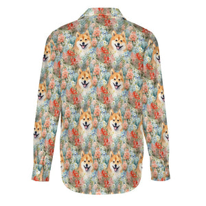 Wildflower Shiba Inu Love Women's Shirt - 2 Designs-Apparel-Apparel, Shiba Inu, Shirt-1