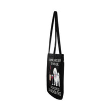 Load image into Gallery viewer, Wine and Bichon Frise Mom Lightweight Tote Bags-Accessories-Accessories,Bags,Bichon Frise,Dog Mom Gifts-3