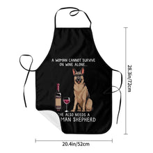 Load image into Gallery viewer, Image of dog apron dimensions