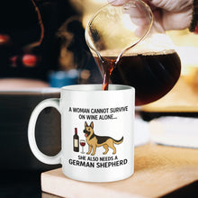 Load image into Gallery viewer, Wine and German Shepherd Mom Love Coffee Mug-Mug-Dog Dad Gifts,Dog Memorial Gifts,Dog Mom Gifts,German Shepherd,Mugs-3