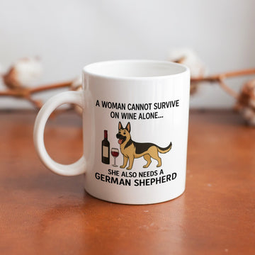 Wine And German Shepherd Mom Love Coffee Mug 360x