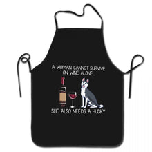 Load image into Gallery viewer, image of a husky mom apron in white background