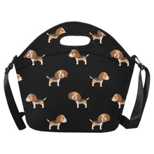 Load image into Gallery viewer, Winking Beagle Love Neoprene Lunch Bag-Black-ONESIZE-16