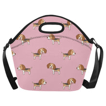 Load image into Gallery viewer, Winking Beagle Love Neoprene Lunch Bag-Pink-ONESIZE-5