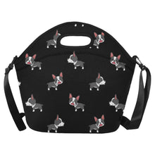 Load image into Gallery viewer, Winking Boston Terrier Love Neoprene Lunch Bag-Black5-ONESIZE-12