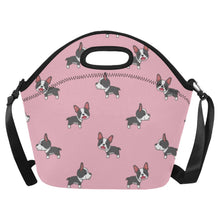 Load image into Gallery viewer, Winking Boston Terrier Love Neoprene Lunch Bag-Pink-ONESIZE-5
