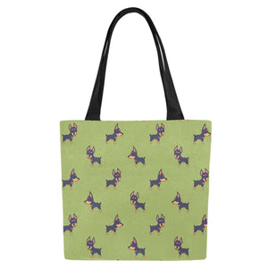 Winking Doberman Love Canvas Tote Bag-Accessories-Accessories, Bags, Doberman-11