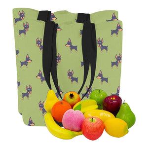 Winking Doberman Love Canvas Tote Bag-Accessories-Accessories, Bags, Doberman-12