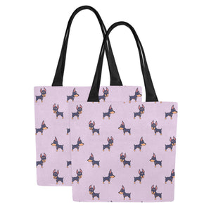 Winking Doberman Love Canvas Tote Bag - Bundle of 2-Accessories-Accessories, Bags, Doberman-11