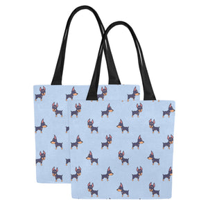 Winking Doberman Love Canvas Tote Bag - Bundle of 2-Accessories-Accessories, Bags, Doberman-12