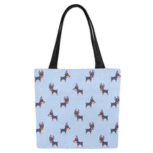 Load image into Gallery viewer, Winking Doberman Love Canvas Tote Bag-Accessories-Accessories, Bags, Doberman-LightSteelBlue-ONESIZE-5