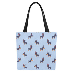 Winking Doberman Love Canvas Tote Bag-Accessories-Accessories, Bags, Doberman-LightSteelBlue-ONESIZE-5