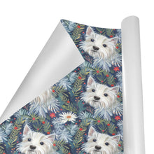 Load image into Gallery viewer, Winter Garden Westie Christmas Gift Wrapping Paper - 2 Rolls-Christmas Ornament-Christmas,West Highland Terrier,Wrapping Paper-2