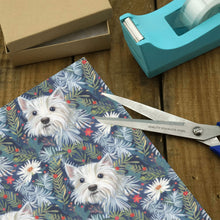 Load image into Gallery viewer, Winter Garden Westie Christmas Gift Wrapping Paper - 2 Rolls-Christmas Ornament-Christmas,West Highland Terrier,Wrapping Paper-3