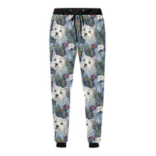 Load image into Gallery viewer, Winter Garden Westie Christmas Unisex Sweatpants-Apparel-Apparel, Christmas, Dog Dad Gifts, Dog Mom Gifts, Pajamas, West Highland Terrier-4