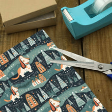 Load image into Gallery viewer, Winter Village Basset Hounds Christmas Gift Wrapping Paper - 2 Rolls-Christmas Ornament-Basset Hound,Christmas,Wrapping Paper-2