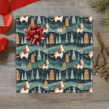 Load image into Gallery viewer, Winter Village Basset Hounds Christmas Gift Wrapping Paper - 2 Rolls-Christmas Ornament-Basset Hound,Christmas,Wrapping Paper-1
