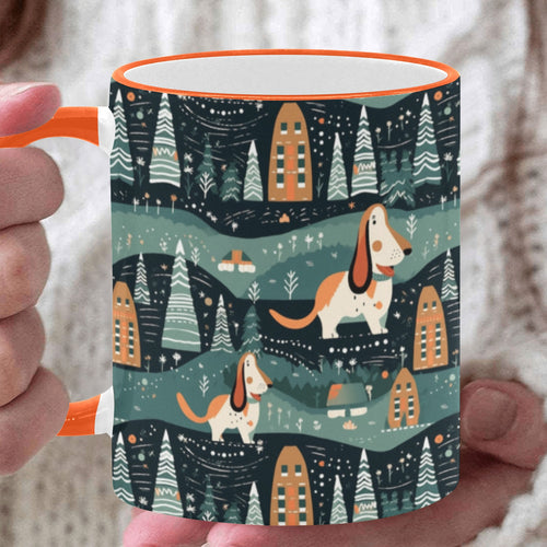 Winter Village Basset Hounds Christmas Mug-White5-ONE SIZE-1