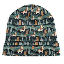 Load image into Gallery viewer, Winter Village Basset Hounds Warm Christmas Beanie-Accessories-Accessories, Basset Hound, Christmas, Dog Mom Gifts, Hats-ONE SIZE-5