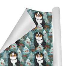 Load image into Gallery viewer, Winter Whimsy Bernese Mountain Dog Christmas Gift Wrapping Paper - 2 Rolls-Christmas Ornament-Bernese Mountain Dog,Christmas,Wrapping Paper-3