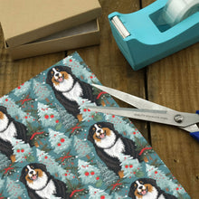 Load image into Gallery viewer, Winter Whimsy Bernese Mountain Dog Christmas Gift Wrapping Paper - 2 Rolls-Christmas Ornament-Bernese Mountain Dog,Christmas,Wrapping Paper-4
