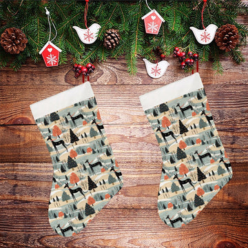Winter Whimsy Greyhounds Christmas Stocking 26x42cm White1 2 360x