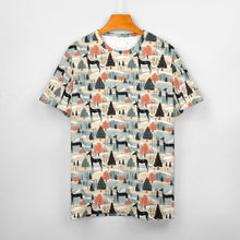 Load image into Gallery viewer, Winter Whimsy Greyhound’s Christmas Women's Cotton T-Shirt-Apparel-Apparel, Christmas, Dog Mom Gifts, Greyhound, T Shirt-3