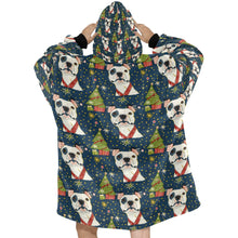 Load image into Gallery viewer, Winter Whimsy Pit Bull Christmas Blanket Hoodie-Blanket-Apparel, Blanket Hoodie, Blankets, Christmas, Dog Mom Gifts, Pit Bull-One Size-2