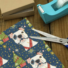 Load image into Gallery viewer, Winter Whimsy Pit Bull Christmas Gift Wrapping Paper - 2 Rolls-Christmas Ornament-Christmas,Pit Bull,Wrapping Paper-2