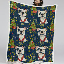 Load image into Gallery viewer, Winter Whimsy Pit Bull Christmas Soft Warm Fleece Blanket-Blanket-Blankets, Christmas, Dog Dad Gifts, Dog Mom Gifts, Home Decor, Pit Bull-11