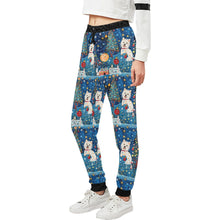 Load image into Gallery viewer, Winter Whimsy Westies Christmas Unisex Sweatpants-Apparel-Apparel, Christmas, Dog Dad Gifts, Dog Mom Gifts, Pajamas, West Highland Terrier-2