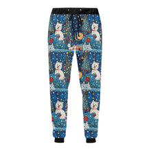 Load image into Gallery viewer, Winter Whimsy Westies Christmas Unisex Sweatpants-Apparel-Apparel, Christmas, Dog Dad Gifts, Dog Mom Gifts, Pajamas, West Highland Terrier-4