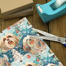 Load image into Gallery viewer, Winter Whiskers Shih Tzu Christmas Gift Wrapping Paper - 2 Rolls-Christmas Ornament-Christmas,Shih Tzu,Wrapping Paper-2